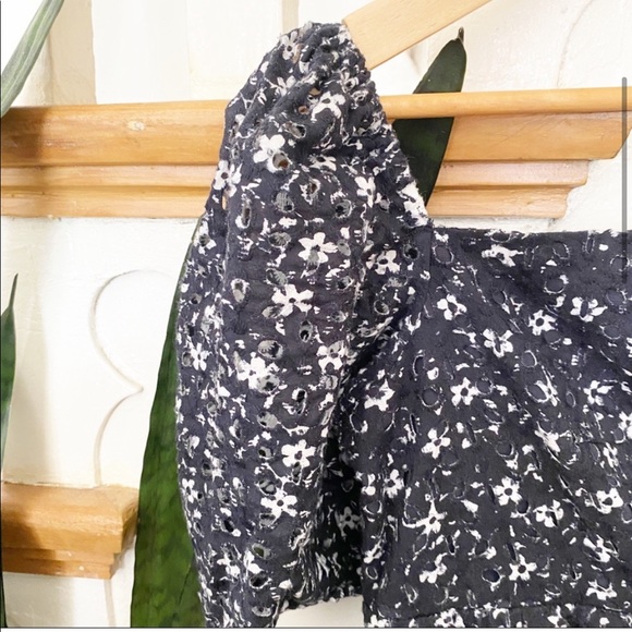 Anthro Maeve blue eyelet floral pattern mini dress - Picture 2 of 6